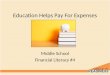 Education Helps Pay For Expenses Middle School Financial Literacy #4