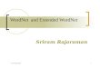 23- November-091 WordNet and Extended WordNet Sriram Rajaraman