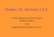 Chapter 32, Sections 1,2,3. Three Nations on the Road to Modernization And Regional and Global Issues