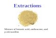 Mixture of benzoic acid, anthracene, and p-nitroaniline Extractions