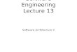 CS 5150 Software Engineering Lecture 13 Software Architecture 2