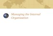 Managing the Internal Organization. Managerial Tasks Budget appropriate resources Establish strategy-supportive policies Institute “best practices” and