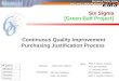 D efine M easure A nalyze I mprove C ontrol Six Sigma [Green Belt Project] Continuous Quality Improvement Purchasing Justification Process EMT-P Jason