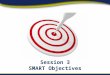 Session 3 SMART Objectives. Setting smart SMART Goals Daniel Hayden Internal Discussion October 2010 2