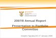 2007/8 Annual Report Presentation to Portfolio Committee Nosipho Ngcaba,DG 27 January 2009