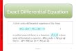 Chapter 21 Exact Differential Equation Chapter 2 Exact Differential Equation