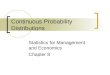 Continuous Probability Distributions Statistics for Management and Economics Chapter 8