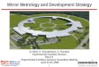 1 BROOKHAVEN SCIENCE ASSOCIATES Mirror Metrology and Development Strategy Q. Shen, K. Kaznatcheev, A. Fluerasu Experimental Facilities Division NSLS-II