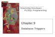 PL/SQLPL/SQL Oracle10g Developer: PL/SQL Programming Chapter 9 Database Triggers