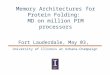 University of Illinois at Urbana-Champaign Memory Architectures for Protein Folding: MD on million PIM processors Fort Lauderdale, May 03,