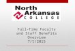 Full-Time Faculty and Staff Benefits Overview 7/1/2015