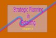 Chapter 3. Show Value of Strategic Planning Explain Steps in Strategic Planning Examine Controllable and Uncontrollable Elements of Retail Strategy Present
