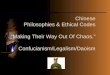 Chinese Philosophies & Ethical Codes “Making Their Way Out Of Chaos.” Confucianism/Legalism/Daoism