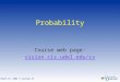 Probability Course web page: vision.cis.udel.edu/cv March 19, 2003  Lecture 15