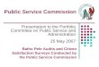 Public Service Commission Presentation to the Portfolio Committee on Public Service and Administration 25 May 2007 Batho Pele Audits and Citizen Satisfaction