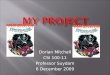 Dorian Mitchell CSI 100-11 Professor Suydam 6 December 2009