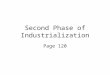 Second Phase of Industrialization Page 120. Second Phase of industrialization 1896-1929 Britain and The USA had become industrial countries well before