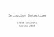 Intrusion Detection Cyber Security Spring 2010. Reading material Chapter 25 from Computer Security, Matt Bishop Snort –://snort.org