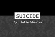 By: Julie Wheeler. WHO IS AT RISK?  The elderly have the highest suicide rate, particularly older white males.  People who suffer from mental illness,
