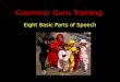 Grammar Guru Training: Eight Basic Parts of Speech