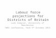 Labour force projections for Districts of Britain Ludi Simpson, University of Manchester TWRI conference, York 9 th October 2015