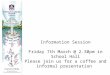 Three Way Learning Conversations Information Session Friday 7th March @ 2.30pm in School Hall Please join us for a coffee and informal presentation
