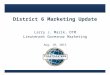 District 6 Marketing Update Larry J. Marik, DTM Lieutenant Governor Marketing Aug. 10, 2013