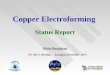 Silvia Borjabad Copper Electroforming 7th JRA-1 Meeting Zaragoza (November 2007) Status Report