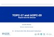 TOPC-17 and AOPC-20 Report from the Director Carolin Richter Director, GCOS Secretariat 16 – 20 March 2015, WSL, Birmensdorf, Switzerland