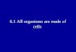6.1 All organisms are made of cells. I. The Cell Theory A.In 1655 Robert Hooke observed “ compartments ” in a thin slice of cork which he named cells