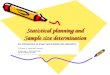 Statistical planning and Sample size determination
