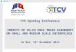 1 TCV Opening Conference IMPACTS OF VN-EU FREE TRADE AGREEMENT ON SMALL AND MEDIUM SCALE ENTERPRISES Ha Noi, 12 th November 2014
