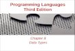 Programming Languages Third Edition Chapter 8 Data Types