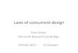 Laws of concurrent design Tony Hoare Microsoft ResearchCambridge FMCAD 2012 23 October