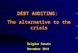 DEBT AUDITING: The alternative to the crisis Belgium Senate November 2010