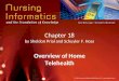 Chapter 18 by Sheldon Prial and Schuyler F. Hoss Overview of Home Telehealth