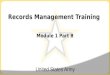 United States Army Records Management Training Module 1 Part B