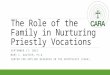 The Role of the Family in Nurturing Priestly Vocations SEPTEMBER 17, 2015 MARY L. GAUTIER, P H. D. CENTER FOR APPLIED RESEARCH IN THE APOSTOLATE (CARA)