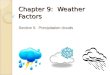 Chapter 9: Weather Factors Section 5: Precipitation clouds