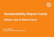 Kieran Callahan Business Development Manager UL i&i Sustainability Report Cards What’s Hot & What’s Not?