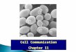 Cell Communication Chapter 11.  Trillions of cells in multicellular organisms must communicate with each other to coordinate their activities.  In unicellular