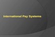 International Pay Systems. Understanding international compensation begins with recognizing variations (differences and similarities) and figuring out