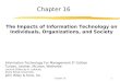 Chapter 161 Information Technology For Management 5 th Edition Turban, Leidner, McLean, Wetherbe Lecture Slides by A. Lekacos, Stony Brook University John