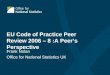EU Code of Practice Peer Review 2006 – 8 :A Peer’s Perspective Frank Nolan Office for National Statistics UK