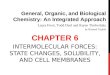 General, Organic, and Biological Chemistry: An Integrated Approach Laura Frost, Todd Deal and Karen Timberlake by Richard Triplett INTERMOLECULAR FORCES:
