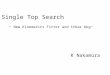 Single Top Search ~ New Kinematics Fitter and ttbar bkg~ K Nakamura