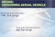 DRONE: UNMANNED AERIAL VEHICLE Seminar Co-Ordinator:  Mr. A.K.Singh Seminar Presented by: Ajit Pal Singh