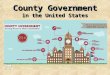 County Government in the United States. 47 states have counties (about 3000 in the United States) Counties are created by state governments Counties are