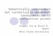 Semantically-independent but contextually-dependent interpretation of contrastive accent Kiwako Ito & Shari R. Speer Ohio State University