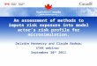 An assessment of methods to impute risk exposure into model actor’s risk profile for microsimulation. Deirdre Hennessy and Claude Nadeau STAR webinar September